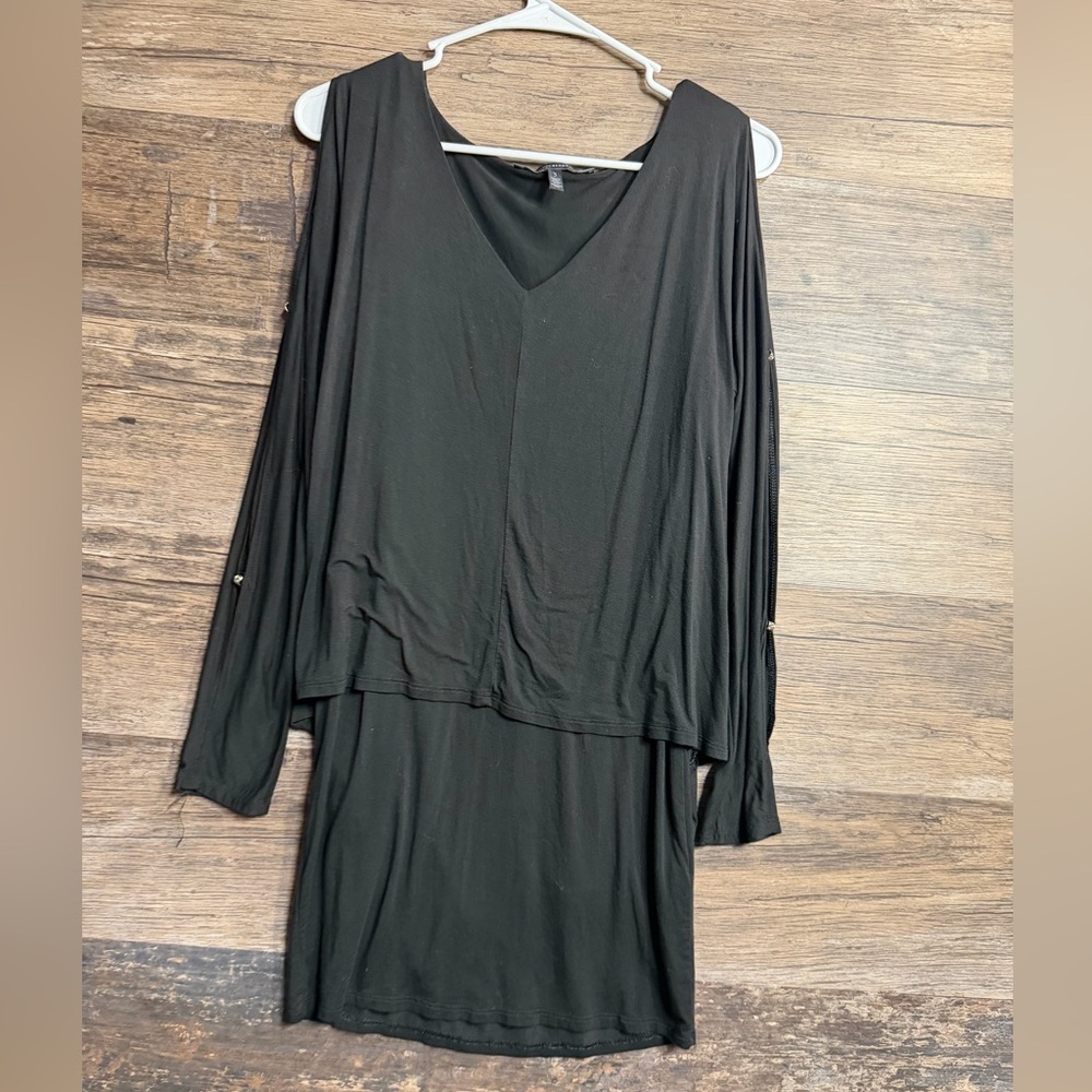 White House Black Market Long Sleeve Black Dress